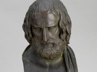 Bro 258  Bro 258, Kopf des Euripides, nach der Antike, Guss Italien, 1. Hälfte 17. Jahrhundert, Bronze, H. 48,5 cm (mit Sockel 63 cm) : Aufnahmedatum: 2008, Büsten